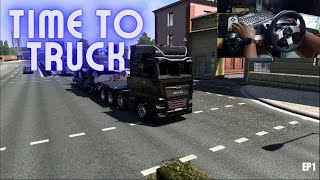 EURO TRUCK SIMULATOR | Man TGX Heavy Excavator Transport | Logitech G27 H-Shifter + Pedals