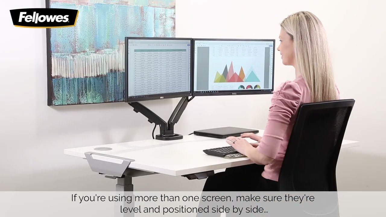 Fellowes Tutorial | How to use a Monitor Arm