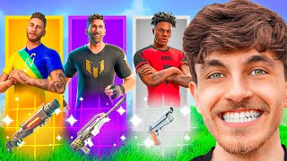 DESAFIO DOS JOGADORES DE FUTEBOL DA COPA NO FORTNITE!