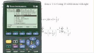 Calculating right endpoint approximation using technology