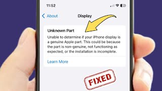 Unknown part display iPhone how to fix / iPhone 12/13/ 14 / 15 Pro Max / 16 Pro Max / 17 Pro Max