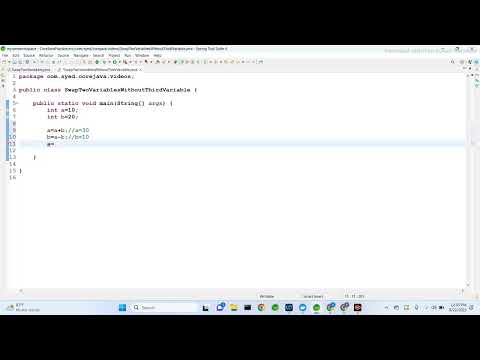 SWAPPING TWO VARIABLES WITHOUT USING THIRD VARIABLE IN JAVA || jAVA WITH SYED