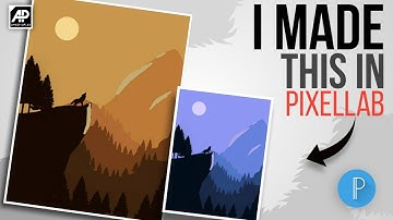 Make vector illustration design on android | pixellab editing tutorial | Amazingplay