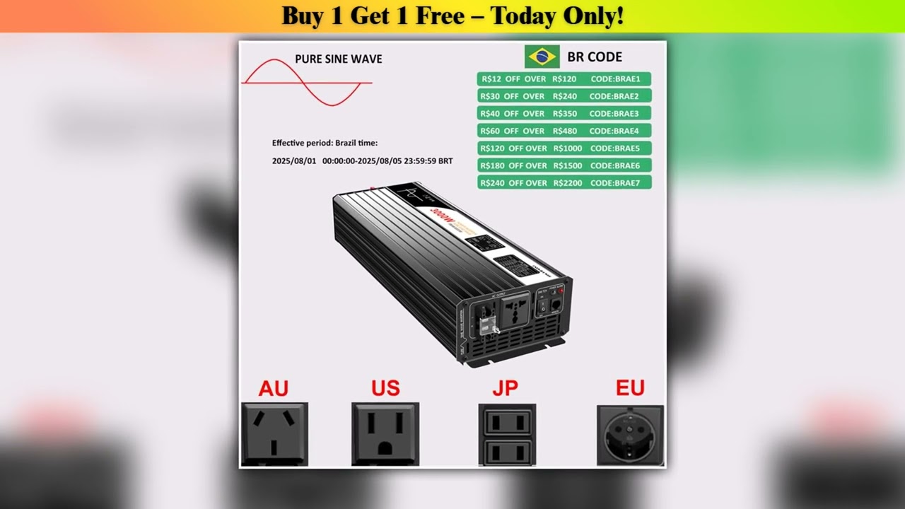 Swipower Pure Sine — Best Seller (2025): Swipower Pure Sine Wave Inverter 3000w New DC