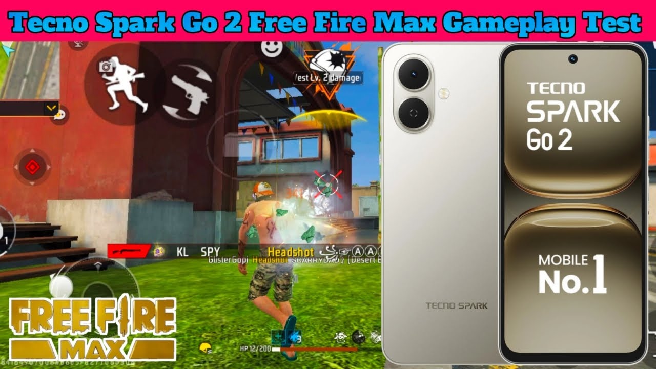Tecno Spark Go 2 Free Fire Max Gameplay Test|Tecno Spark Go 2 Free Fire Max Test,Gaming Test