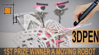 #shorts 1st place winner of 3doodler 3d pen da vinci award a moving Robot