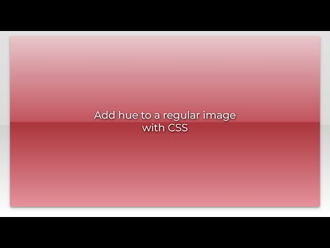 Add hue to a regular image with CSS