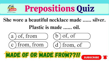 Mastering English Prepositions: A Fun Quiz Challenge! (Prepositions Quiz) #1