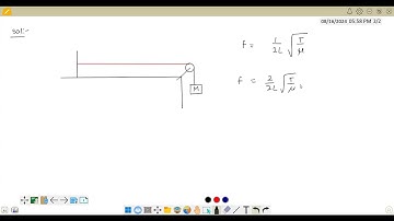 Waves The fundamental frequency of a stretched string with a weight of 9kg is 289Hz.The weight