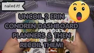 UN-COILING AND RE-COILING A PLANNER WAS A SUCCESS-LOTS OF SPEEDING UP IN THIS VIDEO-PART 1