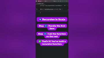 Recursion in Scala | Learning Scala #coding #scala #bigdata  #programming #bigtechtalk