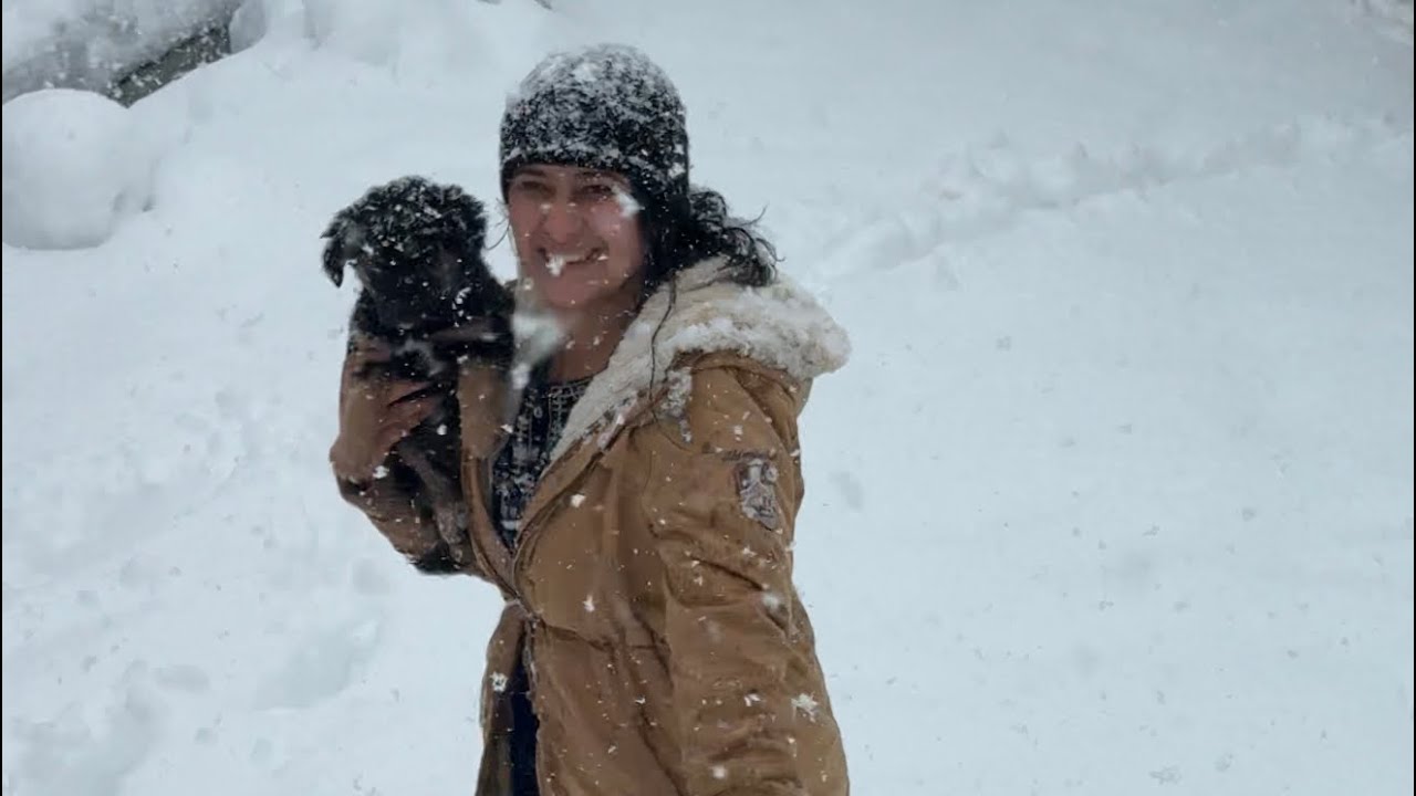 My First vlog#mountains #snow #villagelife ☃️🏡❣️