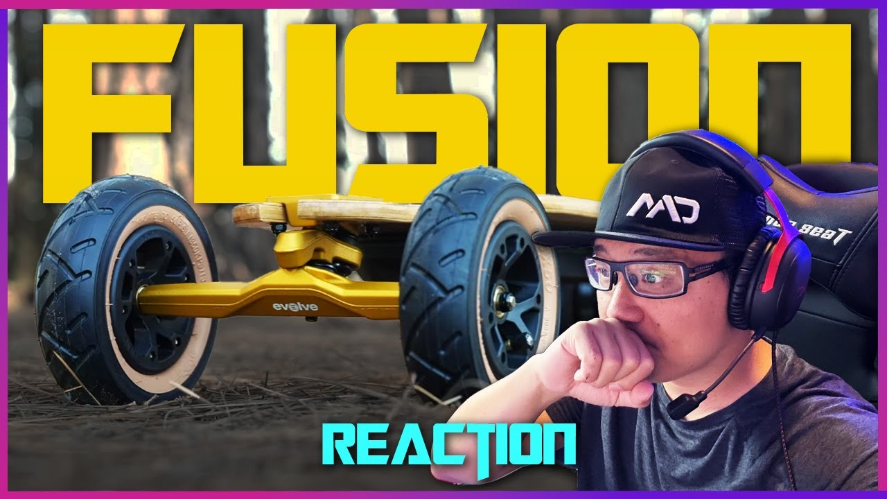 All New Evolve Fusion Electric Skateboard Real Time Reaction Discussion.