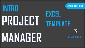 Project Manager Excel Template - v2 - Introduction