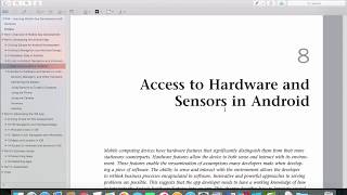 IT 448 Mobile Apps Development - Access to Hardware and Sensors in Android - Ch 8