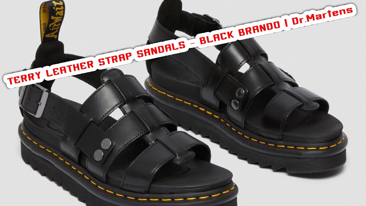 Review Terry Leather Strap Sandals - Black Brando | Dr.Martens 💗 - Youtube