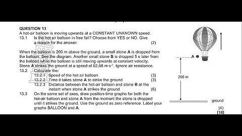 GRADE 12|PHYSICS|VERTICAL PROJECTILE MOTION|HOT AIR BALLOON