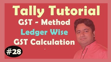 GST Part 4 PDF - Ledger wise GST calculation in Tally ERP9 Advance Tutorial in Hindi By Manoj Sir