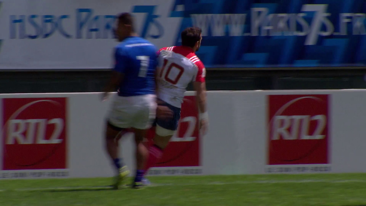 Julien Candelon bids farewell to France 7s with a great try