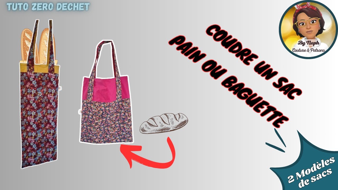 TUTO RAPIDE - Coudre un Sac à Pain et / ou un Sac à Baguette - DEBUTANT - ZERO DÉCHET