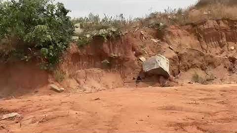 Drone based Sensys MagDrone R4 magnetometer System detecting metallic landmines.