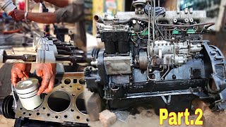 Full Restoration of a UD Nissan NE6 Diesel Engine | 6 Cylinder Engine Rebuild"[Part.2]