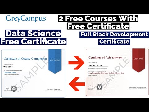 GreyCampus 2 Free Courses With Free Certificate | Data Science | Full Stack Development