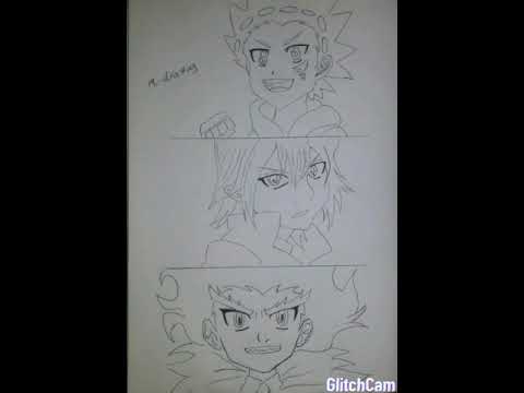 رسم شهاب وماهر وضاري من انمي بي باتال برست ايفلوشن Part 1 