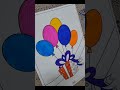 Colorful Birthday Gift &amp; Balloons Drawing 🎈🎁 | Easy Coloring #shorts #coloring