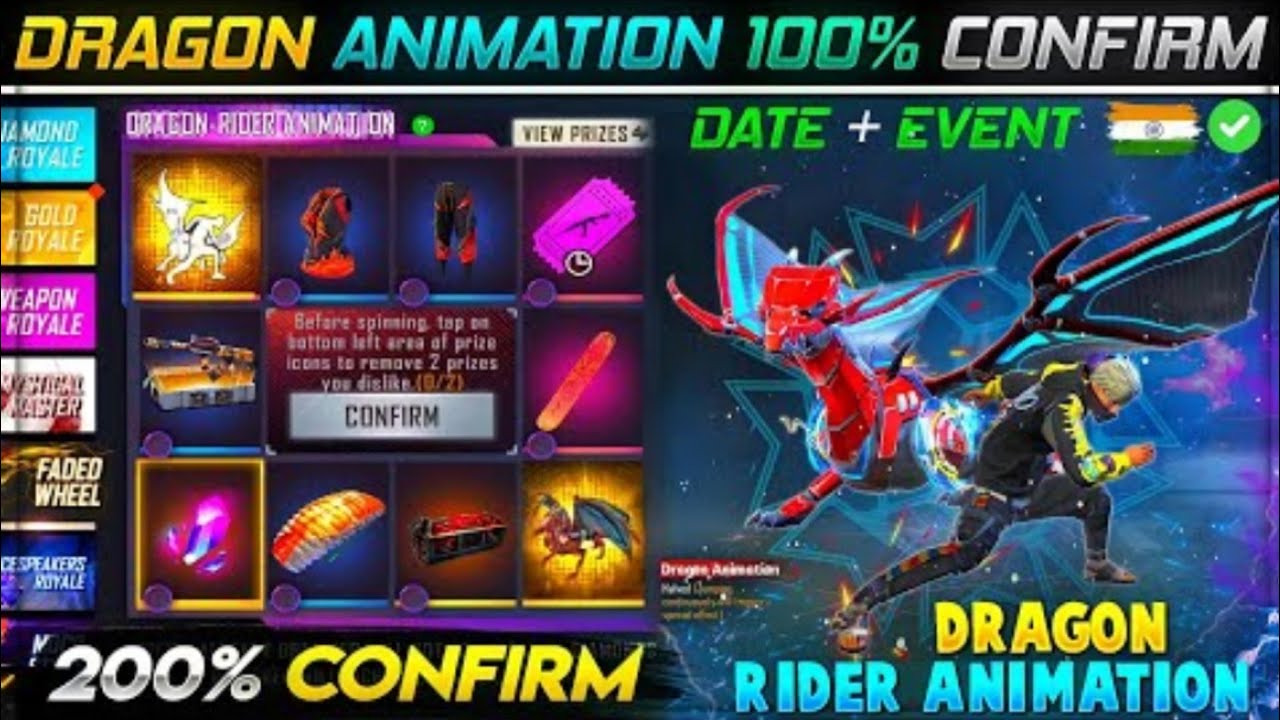 Dragon Animation Confirm Date | Next Faded Wheel In Free Fire | New Dragon Animation Emote Confirm |