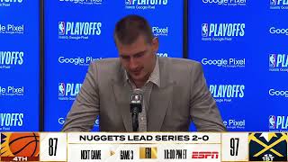 Nikola Jokic | NBA Playoffs Game 2 Post Game Interview