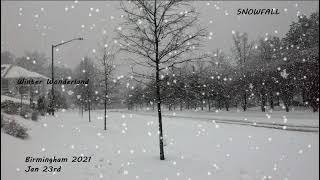Relaxing Snowfall  - Sound of Light Wind Breeze and Falling Snow | BIRMINGHAM A CITY IN THE SNOW screenshot 4