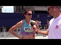 Lauren Wells Interview - Winner Womens  400m Hurdles