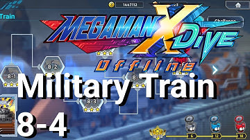 MegaMan X Dive Offline Military Train 8-4(All Hidden Elements locations)