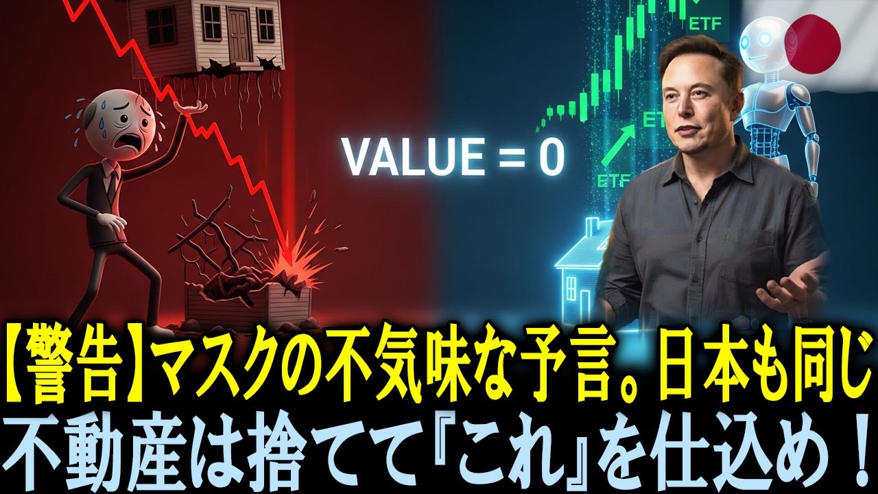 【戦慄】2026年マスクの不気味な警告！「不動産は結局0円になる」10年後生き残る『これ』を今すぐ仕込まないと終わります｜シニアの老後対策