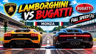 Lamborghini Aventador LP700 4 vs Bugatti Veyron 16 4 SS at Monza Full Course Lamborghini Aventador Lp700 4 Vs Bugatti Veyron 16 4 Ss At Monza Full Course