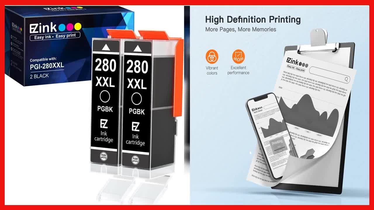 E-Z Ink Compatible High Yield Canon PGI-280XXL Cartridges: Quality and Savings Combined