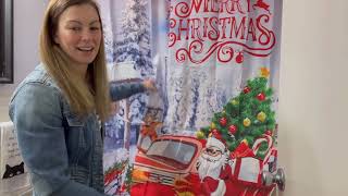 Review of Cebernia Christmas Shower Curtain for Bathroom Waterproof Durable Washable Quick Dry