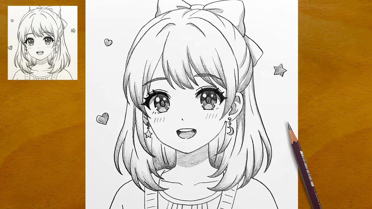 How to Draw a Cute Anime Girl Step by Step | Easy Drawing Tutorial ...