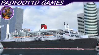 Queen Mary 2 | Departing Rotterdam | Land View | Virtual Sailor NG | Ship Simulator