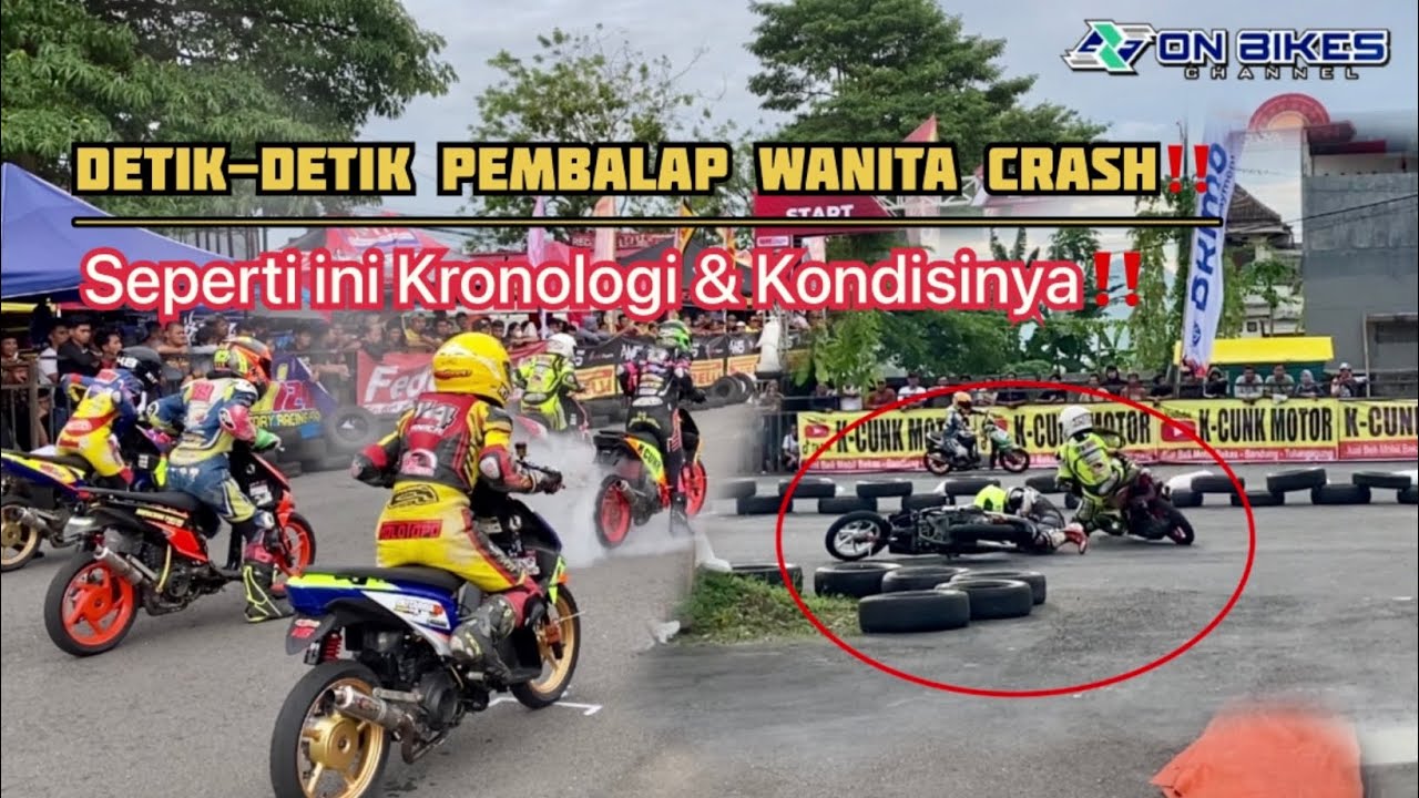 Cr@sh⁉️Detik-detik Insiden Rider Wanita Terjatuh‼️Matapanah Cup Road Race Tulungagung 2023