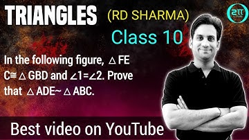 In the given Fig. △FEC≅△GBD and ∠1 = ∠2. Prove that △ADE~△ABC