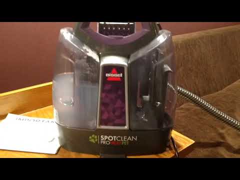 Bissell spot-clean ProHeat pet unboxing and review - YouTube