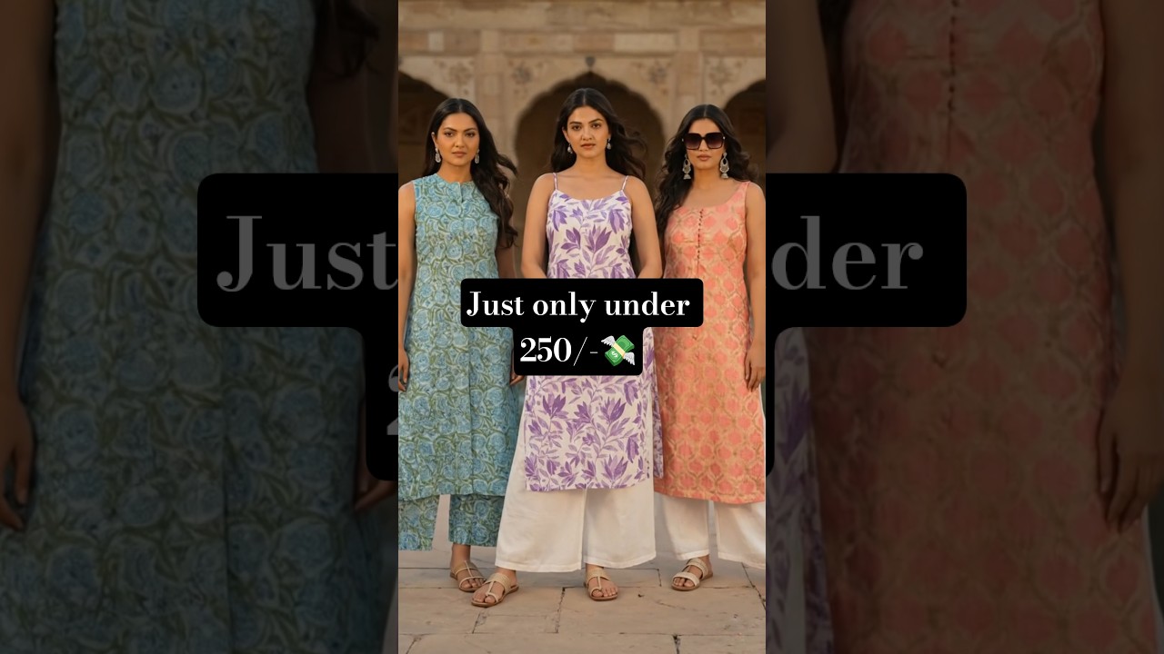 for link 🔗comment 'kurti' ...under 250/- palazzo set ❤️ 