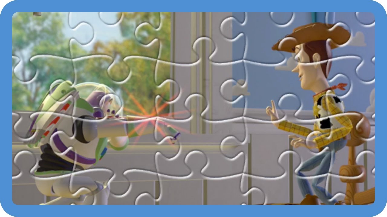 Toy Story Woody and Buzz Lightyear Meeting Jigsaw Puzzle with Daddy ...