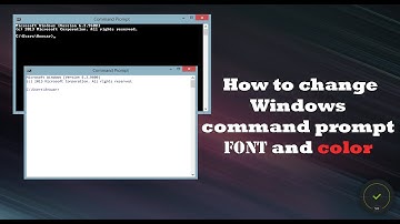 How to change Windows command prompt font and color cmd