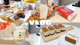 【vlog】ミスド新作?／ロータスレアチーズケーキ作り／大学生の休日?