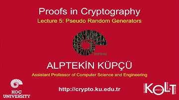 Proofs in Cryptography  Lecture 5 Pseudo Random Generators