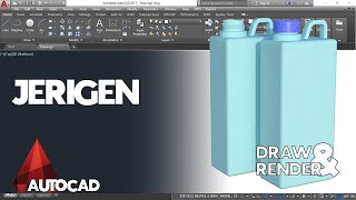 Desain dan Render Jerigen Kecil Menggunakan AutoCAD | 3D Model Jerigen 1 Liter