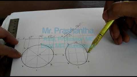 Engg Graphics - Projection of Planes Prob 47 Sketching By Prashantha Acharya, ME